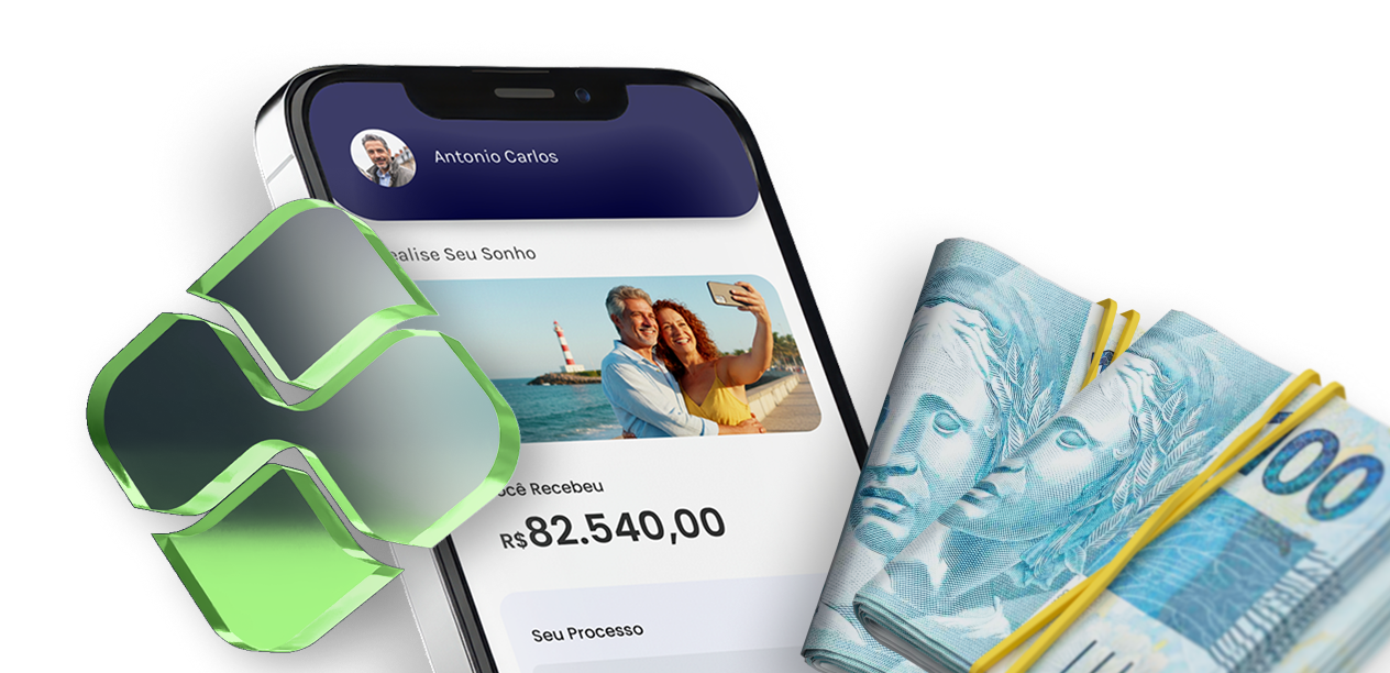 Celular com saldo ROPV de R$82.540,00 e notas de Real